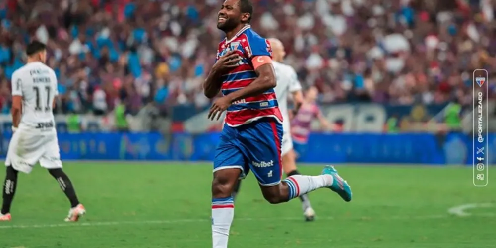 Tinga marcou de cabeça para definir a vitória da equipe do Fortaleza