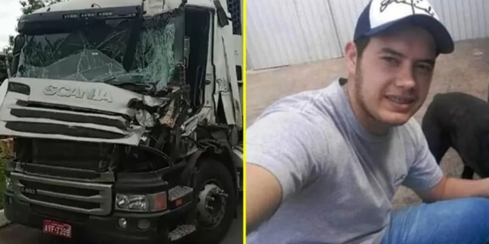 O trabalhador está com a perna imobilizada devido aos pinos