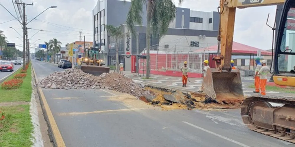 Nesta etapa, os trabalhos estão concentrados no sentido bairro