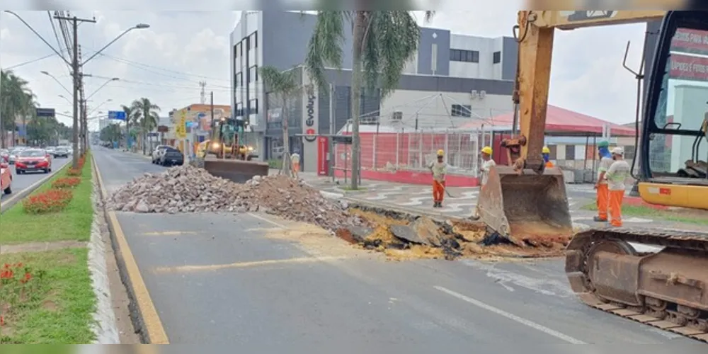 Nesta etapa, os trabalhos estão concentrados no sentido bairro