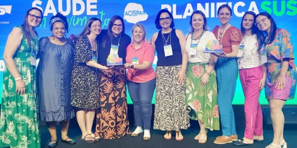 O prêmio foi entregue durante o 2º Encontro Estadual do PlanificaSus Paraná, realizado em Foz do Iguaçu