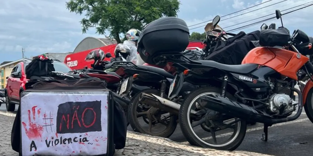 Motoboys pediram paz no trânsito de Ponta Grossa
