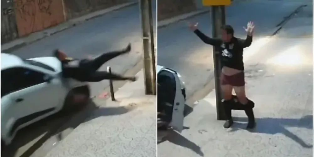 O segundo crime foi flagrado por câmeras de segurança