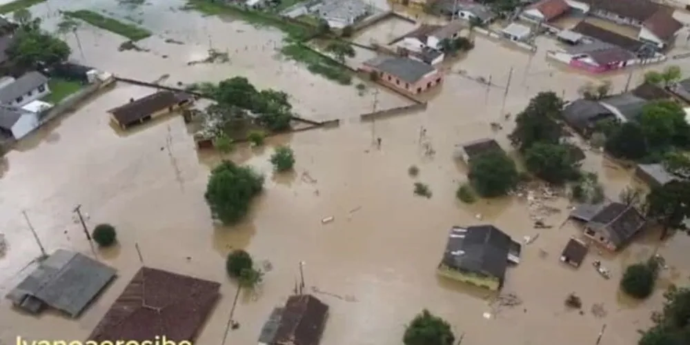 Município de Porto Amazonas foi castigado pelas fortes chuvas recentes