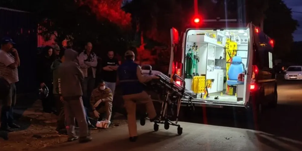 Vítima foi atendida por equipes do Corpo de Bombeiros