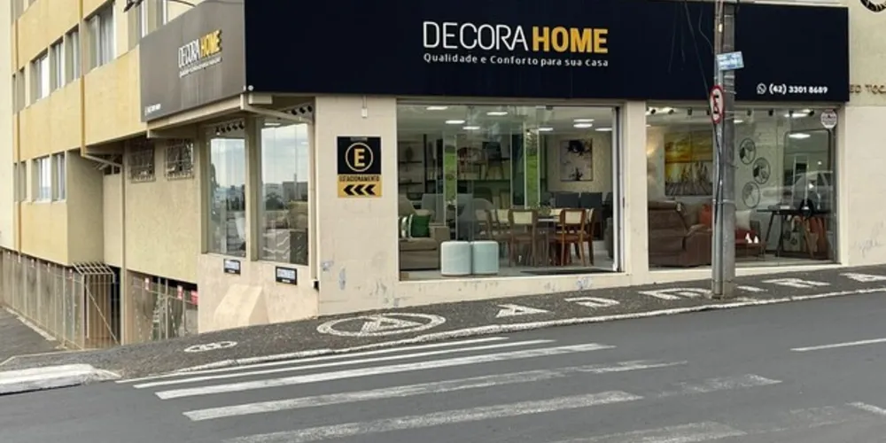 A Decora Home está localizada no Centro de Ponta Grossa, na avenida Bonifácio Vilela