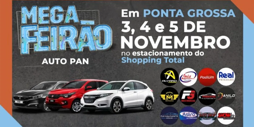 Evento acontece neste fim de semana no estacionamento do Shopping Total