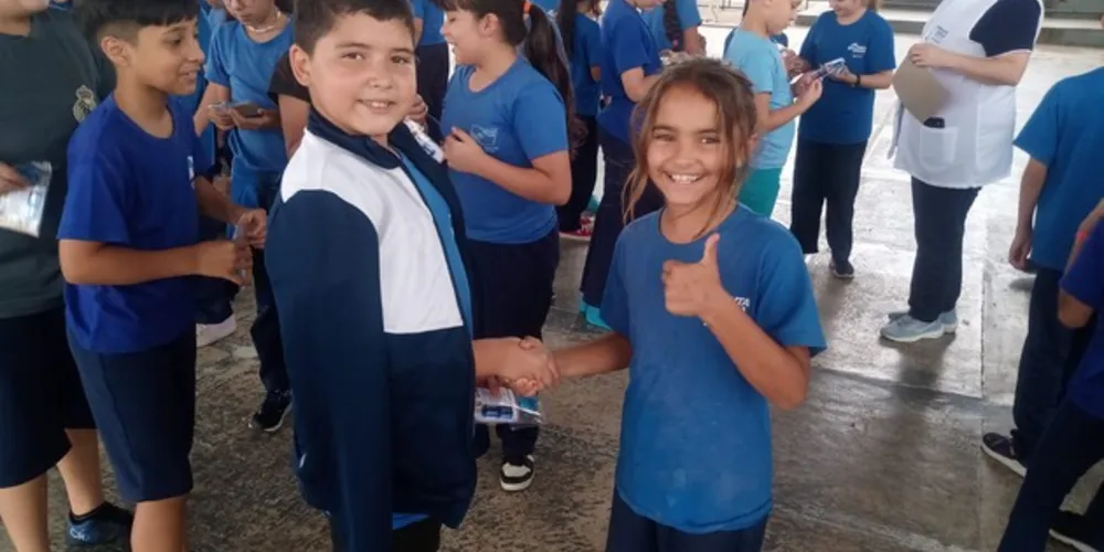 A realização das atividades partiu dos alunos, ao verem a mobilização que ocorreu na escola