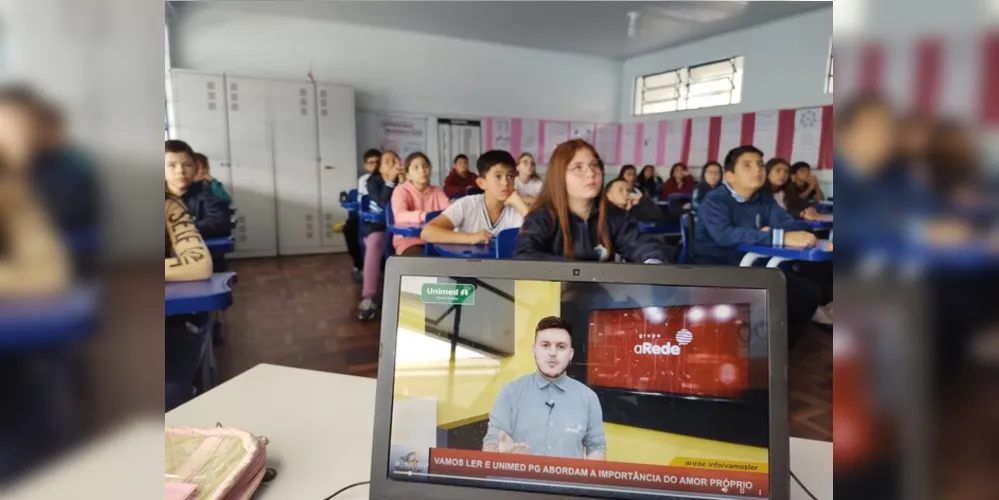 Videoaula da parceria entre projeto e cooperativa de saúde ampliou conhecimento em sala