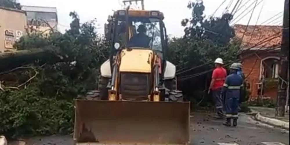 Trabalhos acontecem, entre outros locais, na Praça Duque de Caxias, nesta manhã