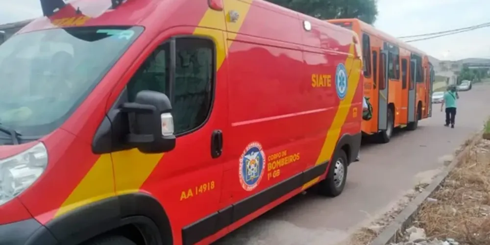 O idoso empurrava o carrinho quando foi atingido pelo ônibus