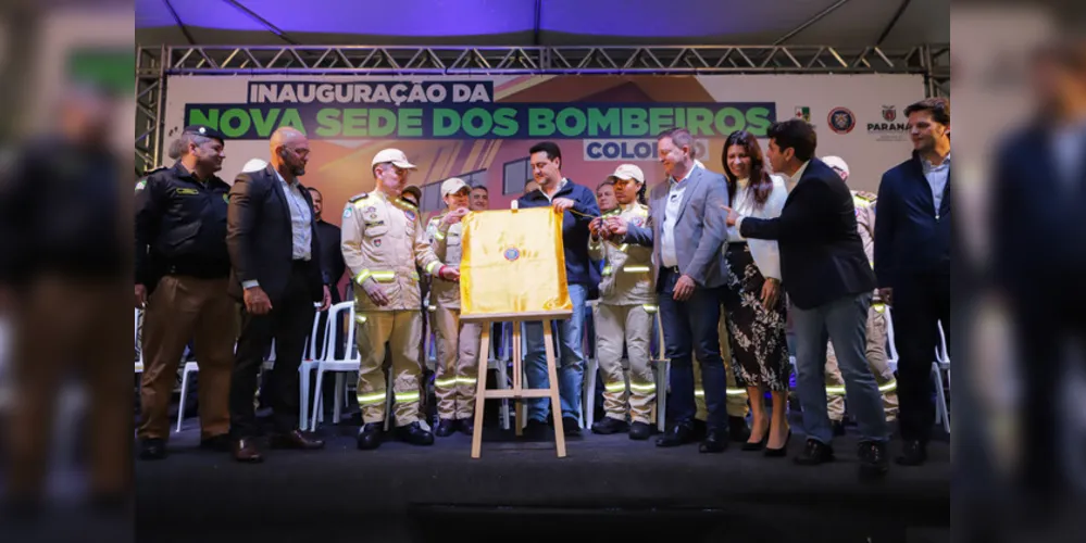 Colombo, 19 de outubro de 2023 - O governador Carlos Massa Ratinho Jr, inaugura Nova Sede dos Bombeiros em Colombo.