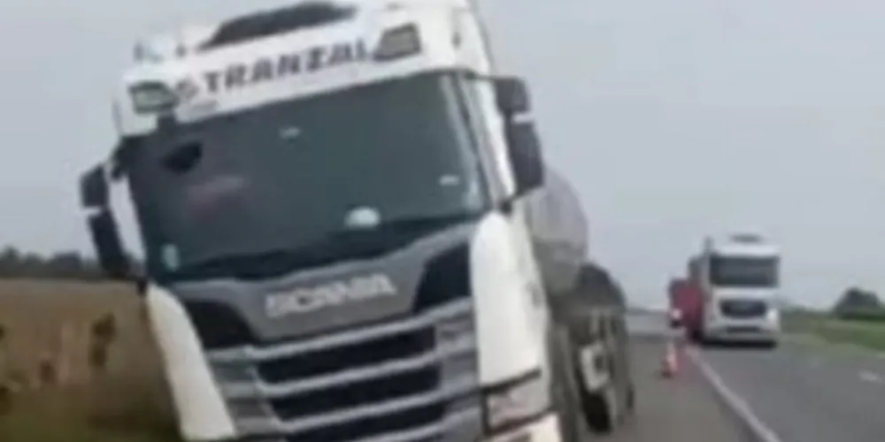 BR-376 será interditada para remoção de caminhão tanque