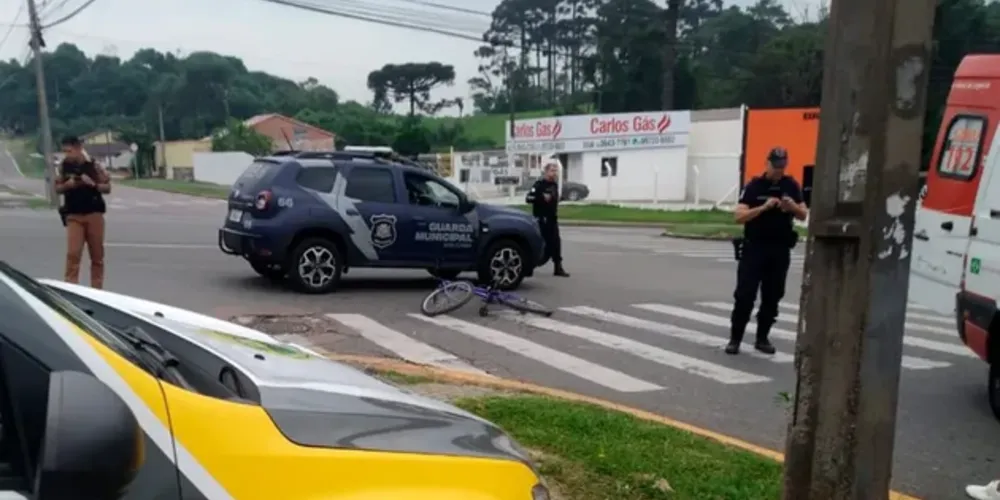 O ciclista foi encaminhado ao hospital