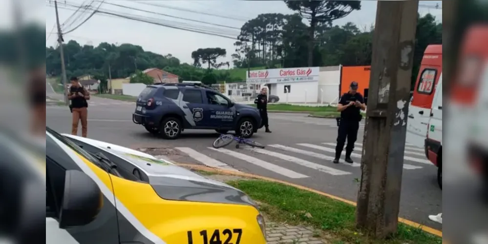 O ciclista foi encaminhado ao hospital