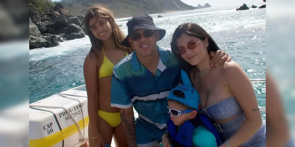 Zé Vaqueiro e a família em viagem para Fernando de Noronha