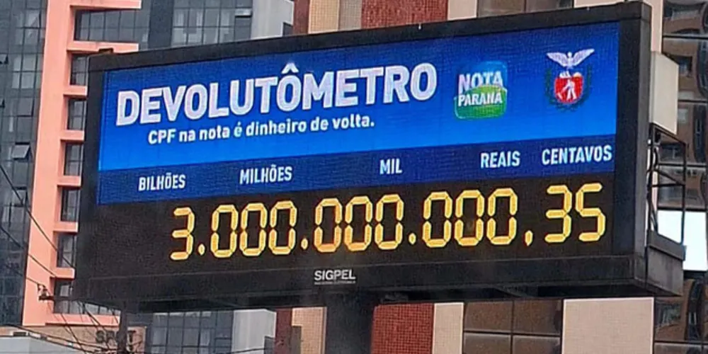 Nota Paraná alcança a marca de R$ 3 bilhões devolvidos aos contribuintes