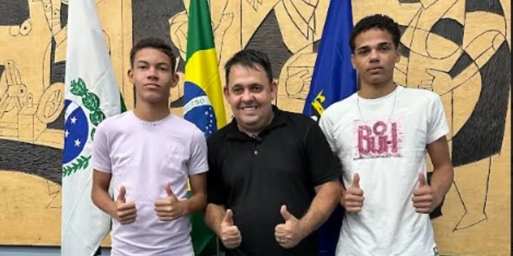 Os atletas Ryan Crystofer dos Santos e Luiz Felipe Machado embarcaram para São Paulo na última quarta-feira