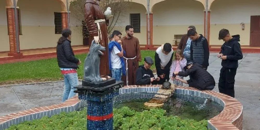 Os vocacionados no Convento Bom Jesus