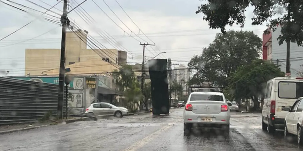 O maior volume de chuvas desta quinta-feira foi registrado na região dos Campos Gerais, com 40,4 mm