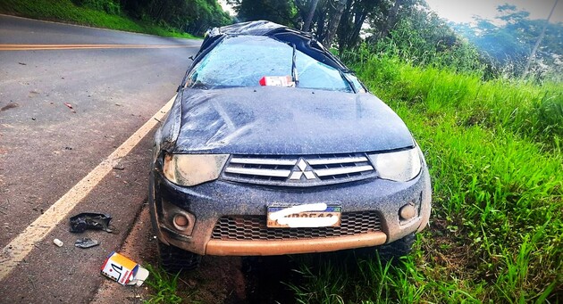 Condutor estava dirigindo uma Mitsubishi L200, com placas de Reserva, na hora do acidente de trânsito