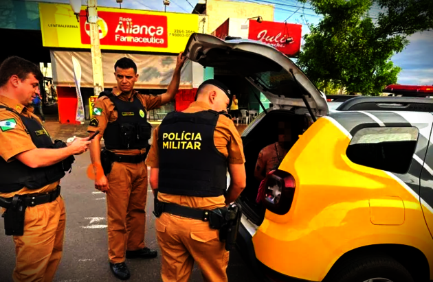 Suspeito foi preso pela equipe da Polícia Militar