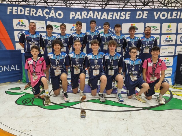 A Associação de Voleibol Vila Velha (AVV) conquistou a medalha de bronze no Campeonato Paranaense Sub-15 Masculino