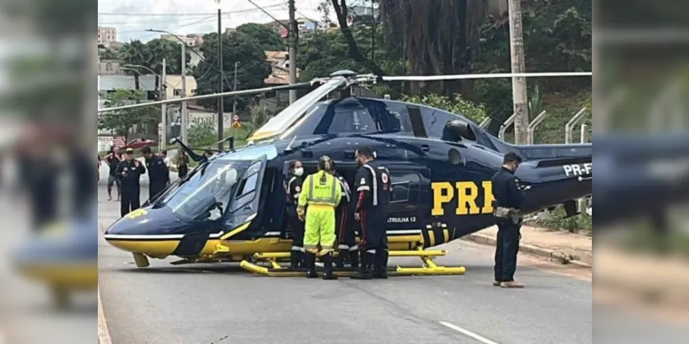 Moradores ficaram feridos com o acidente.