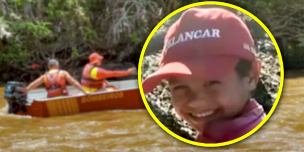 Luis Gustavo da Silva, de 9 anos foi retirado sem vida da água na noite de sábado (10).