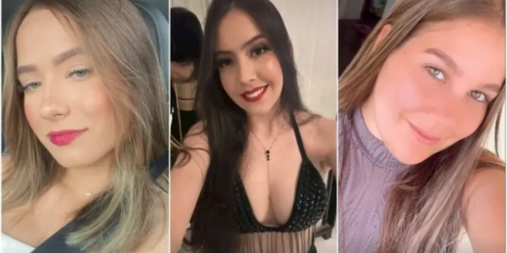 Vitória Cesário (à esquerda), Letícia Hellen (no meio) e Lowrrana Bessa (à direita)