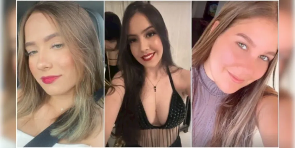 Vitória Cesário (à esquerda), Letícia Hellen (no meio) e Lowrrana Bessa (à direita)