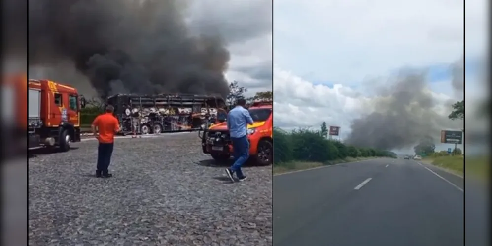 Veículo ficou totalmente destruído