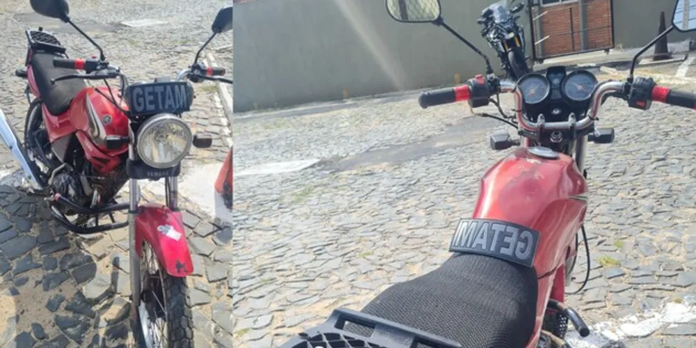 Moto apresenta divergências nas informações da placa.