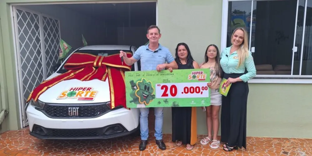 Marcio Just levou para casa um Fiat Argo, zero km, e mais R$ 20 mil