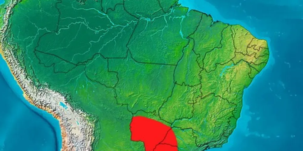 Mapa mostra as regiões que terão altas temperaturas