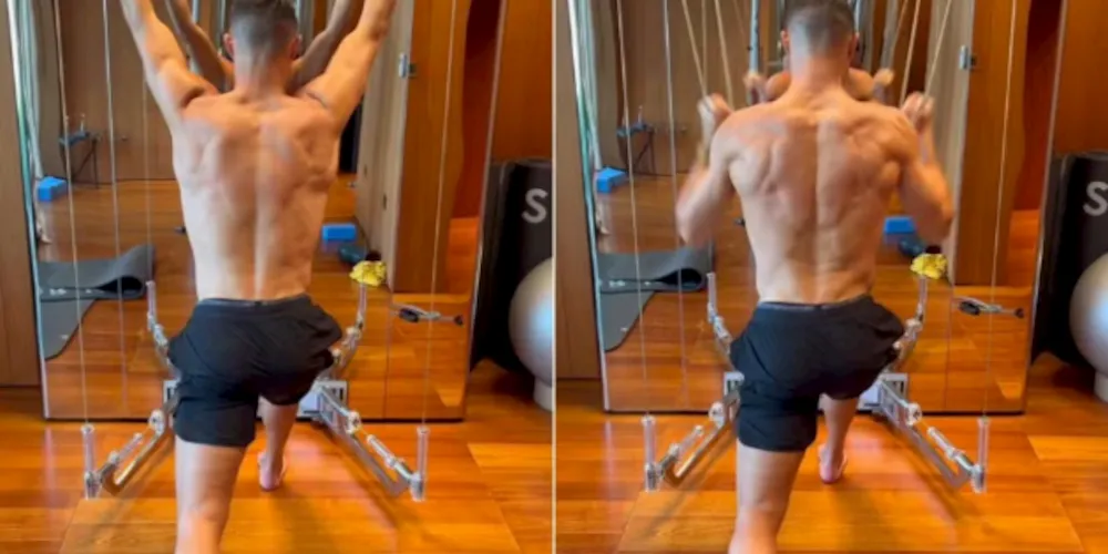 Cristiano Ronaldo treina ao som de música de Luan Santana e Ana Castela.