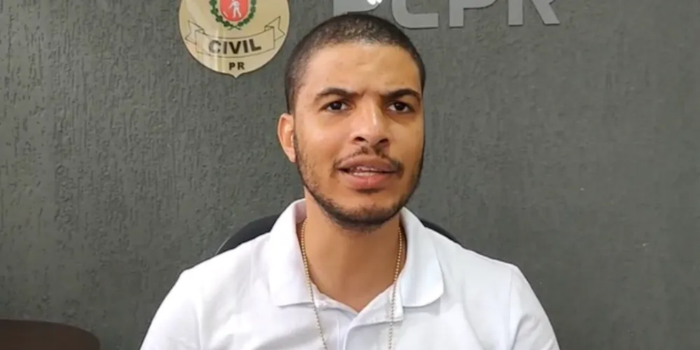 Delegado Luis Gustavo Timossi do Setor de Homicídios da 13ª Subdivisão Policial de Ponta Grossa.