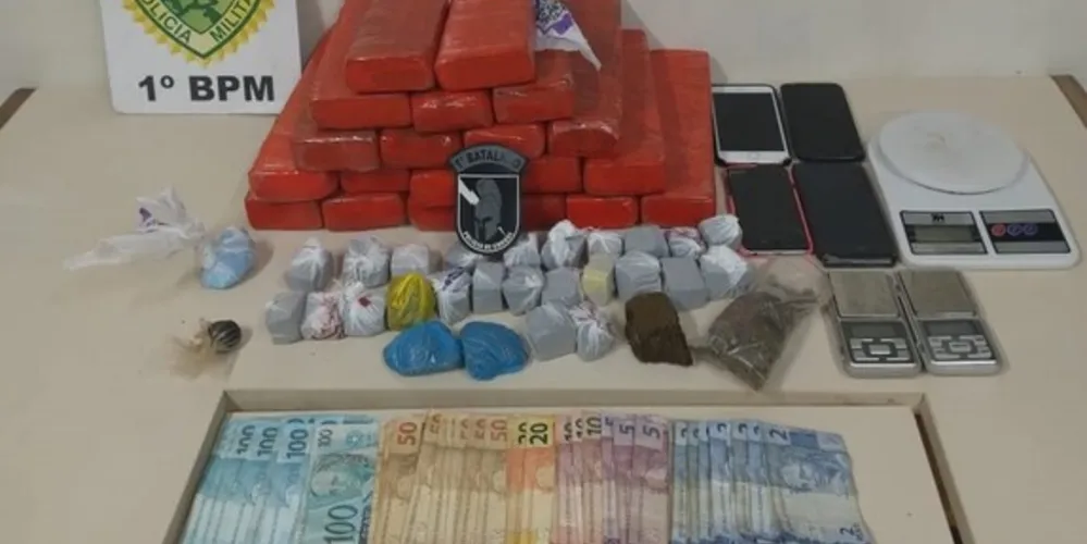 Apreensão feita pela Polícia Militar na região do Neves