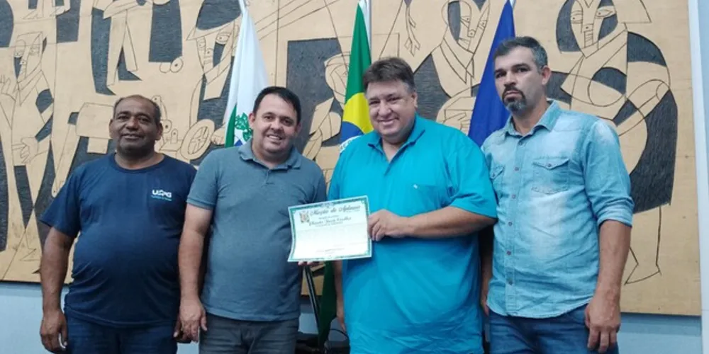 O presidente do SINTESPO, Plauto Jacir Coelho, foi destacado pela sua gestão considerada exemplar pelo vereador.