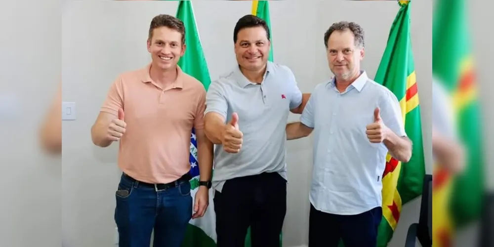 Sandro Alex esteve com o prefeito Celso Kubaski e o vice Zaqueu Bobato tratando dos assuntos importantes do município