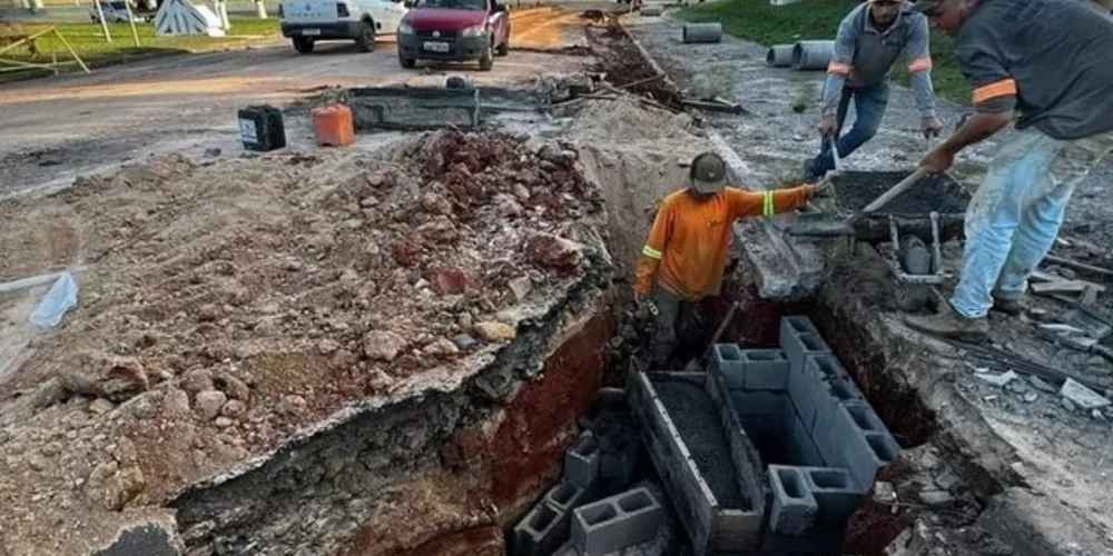 Imbituva está realizando obras de drenagem nos pontos de alagamentos e infiltrações