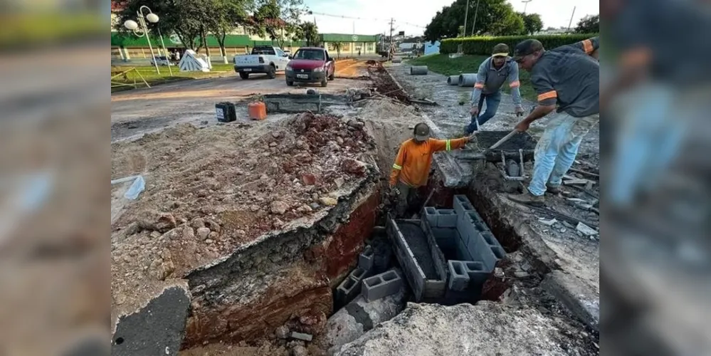 Imbituva está realizando obras de drenagem nos pontos de alagamentos e infiltrações