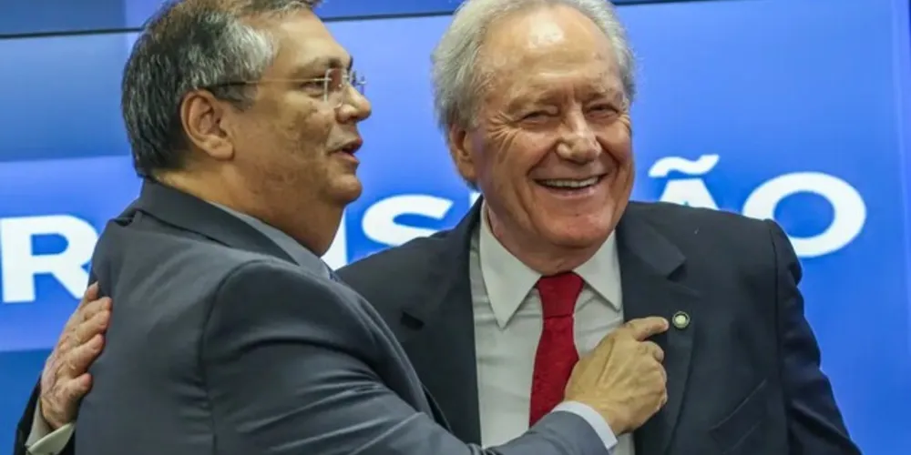 Ricardo Lewandowski e Flávio Dino durante encontro realizado na terça-feira