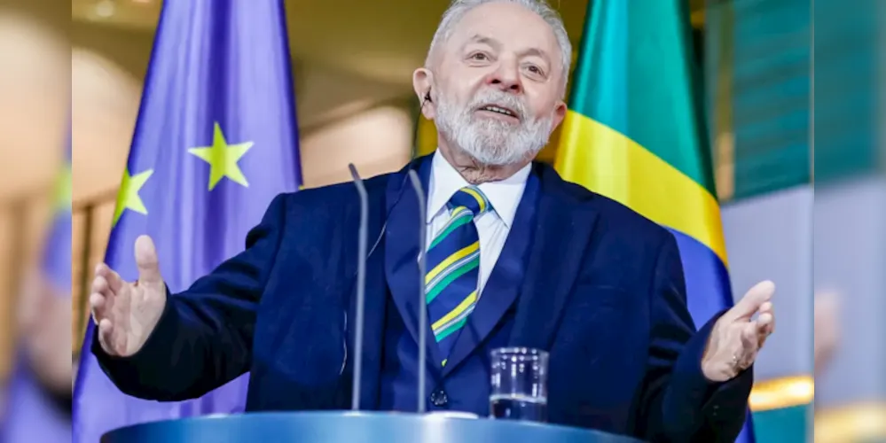 Atual presidente do Brasil, Luiz Inácio Lula da Silva