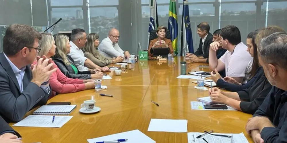 A prefeita Elizabeth Schmidt esteve reunida com a equipe de secretários do Município, na manhã desta quarta-feira (24)