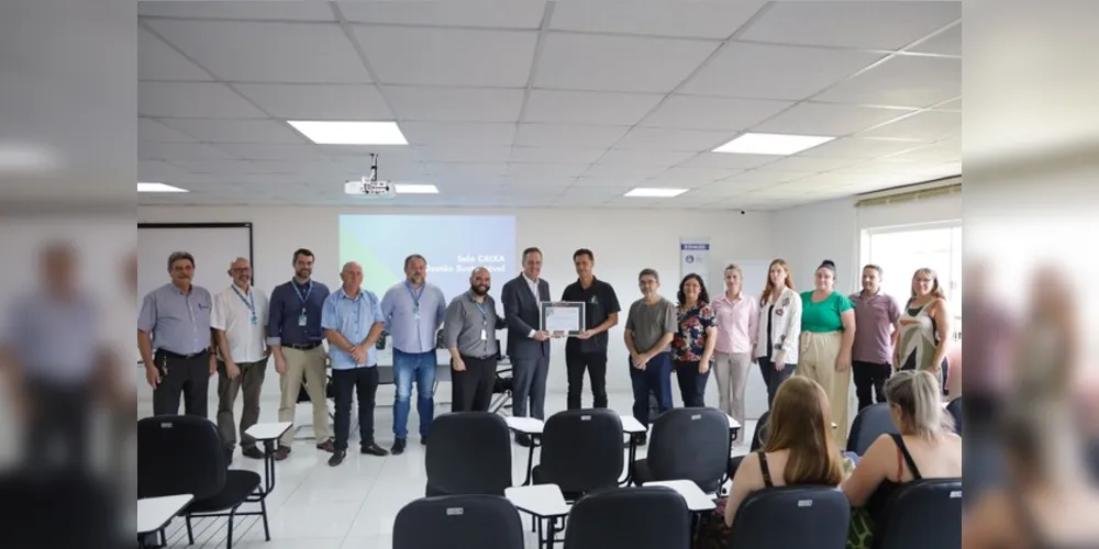 Na última terça-feira (6), Palmeira, nos Campos Gerais, recebeu o Selo Caixa Gestão Sustentável