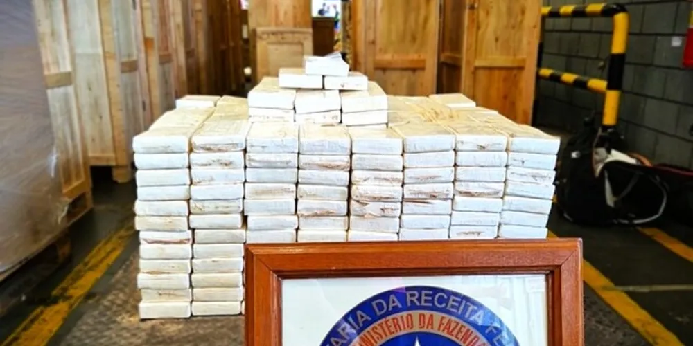 Carga de 415 quilos foi detectada com o auxílio de escâneres