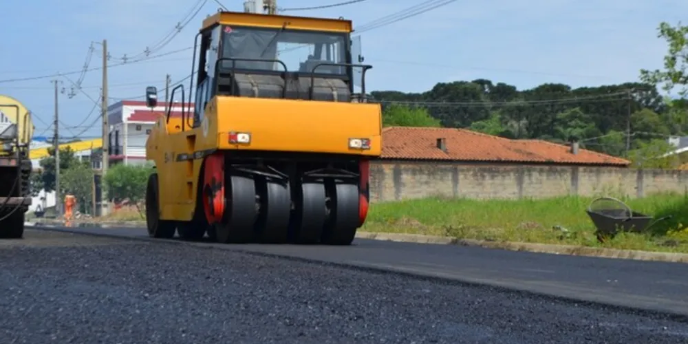 São Mateus do Sul tem investimento em pavimentação