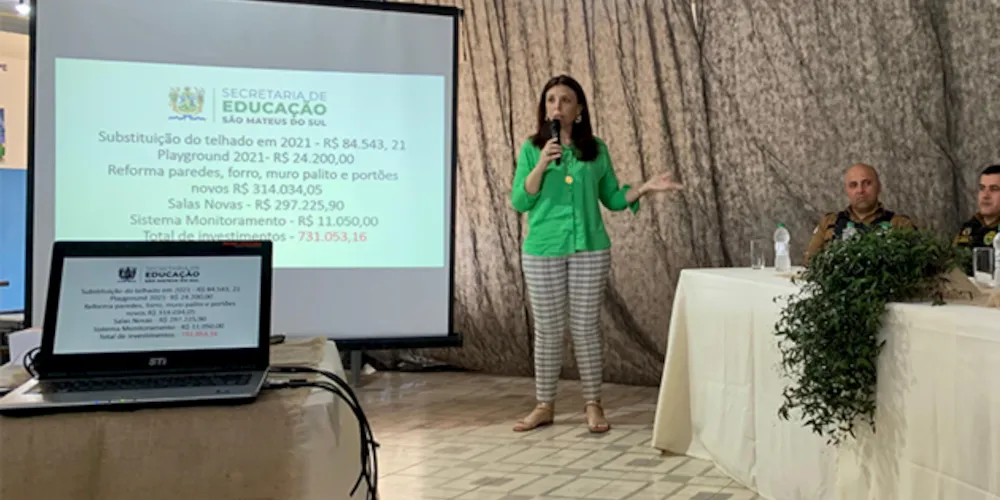 A Secretaria Municipal de Educação realizou a entrega simbólica das melhorias de infraestrutura realizadas na Escola Olivio Wolff do Amaral e Colégio Orlanda Distefano Santos