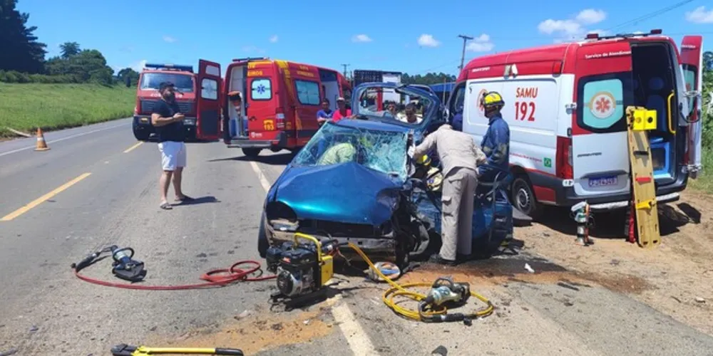 Chevrolet Corsa, veículo onde estava a vítima, tem placas de Jaguariaíva